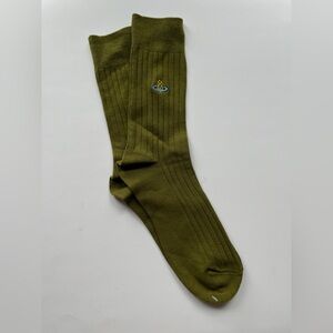 Olive Green Ribbed Socks